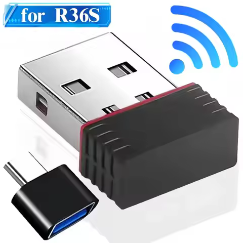 For R36S Game Console RTL8188FTV USB Dongles Wireless Small Network Card Type C OTG Adaptor for R36S
