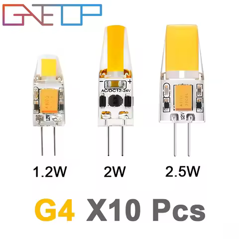 10PCS 12V AC/DC G4 COB Lamp LED AC/DC 12V Corn Light 1.2W 2W 2.5W Spotlight Chandelier Bulb Replace 