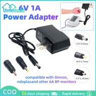 6V 1A AC/DC Power Supply Adapter/For Omron BP Monitor Digital Monitor/1m AC100-240V