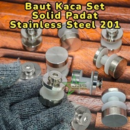 SOLID STAINLESS SUS 201 GLASS BOLT SET
