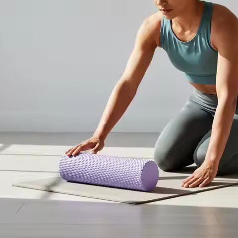 Solid EVA Foam Roller Yoga Column Muscle Release Massage Roller Back Lumbar Relief Training Tool For