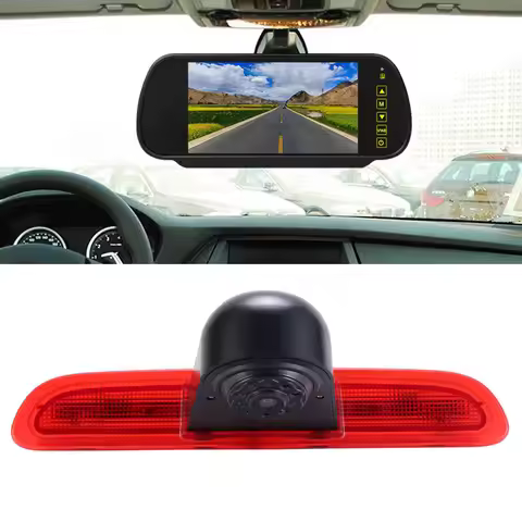 HD Car reversing camera +7"Mirror for Toyota Commuter HiAce H200 MK5 Van LWB Trh Kdh Tailgate Bus