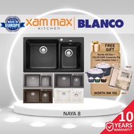 Blanco Silgranit Top Mount Double Bowls Sink Granite Sink Naya 8 | Sinki Dapur Kitchen Sink |