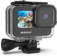 Waterproof Housing Case Compatible with GoPro Hero 9 Black, 60M/196FT Underwater Protective Diving Case Shell with Bracket Mount Accessories Compatible with GoPro Hero 9 New Hero 2020 Action Camera