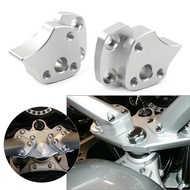 2Pcs Aluminum Motorcycle Handlebar Riser Spacers w/ Bolts Silver For Yamaha FJR1300 FJR 1300 2001 20
