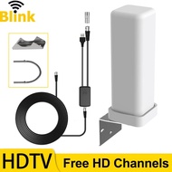 6000 Miles Outdoor Digital TV Antenna 35dBi Long Range Signal Amplifier 4K 1080P Free HDTV Channel  for ATSC/DVB-T/DMB-T/ISDB-T TV Receivers