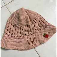 HANDMADE STRAWBERRY BEAR WOMAN HAT