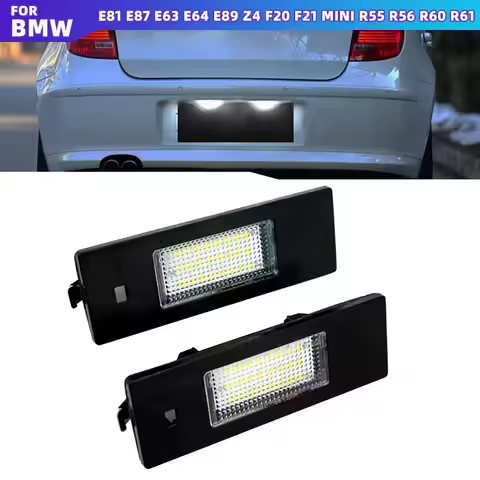 Car Light Luz No Error for BMW 1 Series E81 E87 E63 E64 M6 E85 E86 Z4 F12 F13 F20 K48 LED License Nu