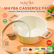 MAYBA 24cm German Granite Dutch Oven Casserole Pan Premium Non-Stick Stockpot