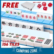 4 Players 3 Players Mahjong Set Lami Rummy Mahjong Mat Full Set Pink Colour Traditional Chinese Tile