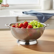 honeybird Stainless Steel Colander With Double Handle Food Pasta Strainer Basket With Self-draining 