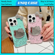 VIVO V7 Plus V21 V25 V25e V27e T1x 4G 5G kitty mirror ribbon glitter case casing cover 手机壳