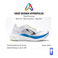 HIJAU 910 Nineten Geist Ekiden Hyperpulse White/biru Neon Green Recovery Run Running Shoes, Daily Ru