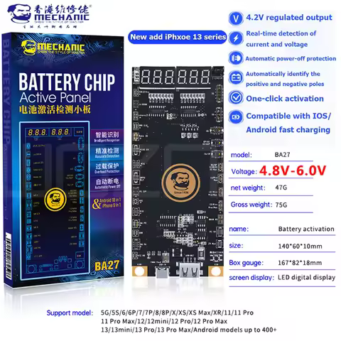 MECHANIC BA27 /BA19 /BA33 Battery Activation board for iPhone 5-8 15 promax Samsung Xiaomi Circuit B