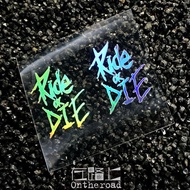 R ride or die Bicycle Frame Decoration Sunscreen Reflective Sticker Mountain Bike Pole