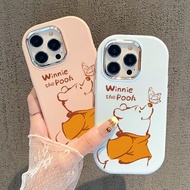 Case For IQOO U5x Z7i Z9 5G Z9X 5G Silver Chrome Lens Cartoon Winnie Silicon Softcase hp