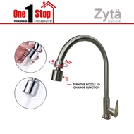 🌈ZYTA🌈 SUS304 S/STEEL MATTE KITCHEN SINK COLD TAP WITH NOZZLE