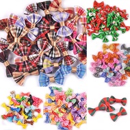 50Pcs Mixed Fashion Christmas Bow Handmade Home Wedding Party Decor Bowknot Ribbons Christmas Tree O