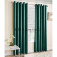 B12 Ready Made Curtain100%Blackout Siap Jahit Langsir (Free Hook/Ring)Langsir RAYA Kain Tebal 100%Polyester Blackout