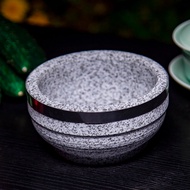 Natural Stone Bowl Korean Bibimbap Household Stone Bowl Korean Style Stone Pot Stone Bowl Deep Bakin