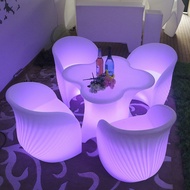 Outdoor Waterproof Plum Table Chair Combination KTV Sofa Coffee Table Loose Table led Bar Table Cafe