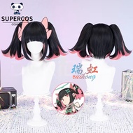 Zenless Zone Zero ZZZ Nangong Yu Cosplay Wig Short Twin Tails Synthetic Hair