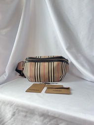 BURBERRY waist bag 直條腰包 側肩包 斜孭袋 日本中古vintage