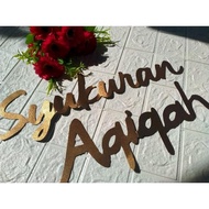 [ BISA COSTUME NAMA ] BANNER BACKDROP TULISAN SYUKURAN AQIQAH, KHITAN, HAPPY WEDDING, SYUKURAN 7 BUL