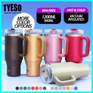 NEW Tyeso Tumbler With Handle Design 900ml/1200ml 304 Stainless Steel Insulated Thermos Flask Water