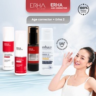 ERHA Paket Perawatan Wajah Age Corrector Oily Skin 4 Pcs - Skincare Set Anti Aging Untuk Kulit Bermi