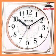 [Direct from Japan][Brand New]Rhythm (RHYTHM) Alarm Clock Electric Wave Clock Electronic Sound Light Interior Gold 11x11.3x6.4cm 4RL437SR18