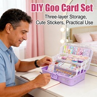 Goo Chuck Hand Sticker Card Set Storage Box Goo Card Sticker Goo Children's Toy Cute Card