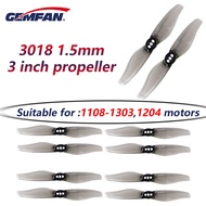 4Pairs/8pcs Gemfan Hurricane 3018 1.5mm 3 inch for 1108–1303 or 1204  motors RC propeller drone Quad