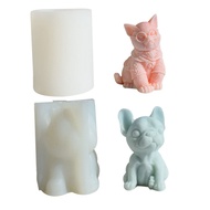 Mya Dog Silicone Sugar Cake Mold French Fighting Dog Cake Mold Chocolate Ice Block French Dessert Ca