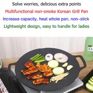 Korean Style Nonstick Aluminum Round BBQ Grill Plate for Grilling Meat