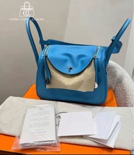 Sold🌈Hermes🩵Lindy 26🩵北方藍拼維羅納綠銀扣🌈全套有單🌟99.5新🌟Swift皮🌟lindy26🌟lindy🌟