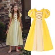 Disney Long Princess Dresses Girls Cosplay Performance Costume Christmas Cinderella Belle Snow White
