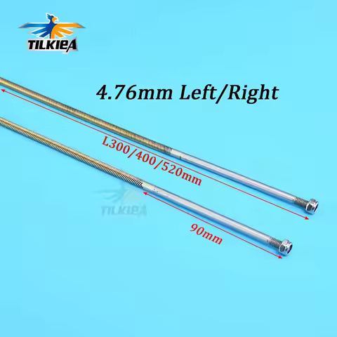 4.76mm 3/16'' Flexible Shaft Positive/Reverse Length 300/400mm/520/600mm Flex Cable For RC Electric 