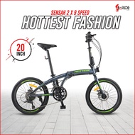 HOTTEST FASHION 20" SENSAH 18 Speed Aluminum Folding Bike / Basikal Lipat Aluminum