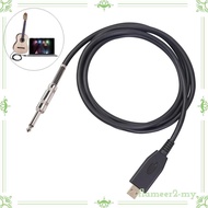 [FlameerdbMY] USB Guitar Cable USB to 6.35mm Guitar Interface USB to /4 guitar Cable