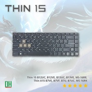 Keyboard For Thin 15 B12UC B12VE B13UC B13VE MS-16R8 A15 B7VE B7VF B7UC MS-16RK With Light 15 A15