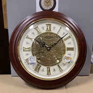 [TimeYourTime] Seiko Clock QXM342B Oak Wood Musical With Ornamental Dial Roman Numeral Melodies Wall Clock QXM342