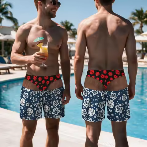Fun Men's Beach Shorts Personalized Swim Trunks Fun Gifts for Bachelor/bachelorette Parties or Birth