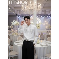 (Quick Order) Men's Event Shirts, Beaded Shirts. Men's Loose Shirt, Men's Party Shirt EVENT SMBD02