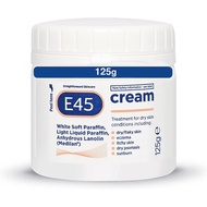 E45 Cream 125 g – Moisturiser for Dry Skin and Sensitive Skin - Emollient Body Cream to Soothe Dry a