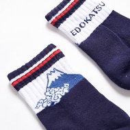 江戶勝 日系 雲朵富士山 低筒襪 24-27cm-中性 (兩雙1組) #襪子