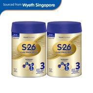 [Bundle of 2] Wyeth Nutrition S-26 Gold Progress Stage 3 Growing-up Formula (900g)