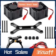 RC Car Upgrade Dual Cooling Fan 4985 1717 Motor Heat Sink Kit for 1/5   6S 8S  KRATON Outcast Black
