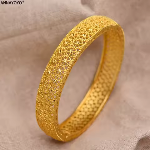 Dubai Gold Color Bangles For Women Dubai Bride Wedding Ethiopian Bracelet Africa Bangle Arab Jewelry