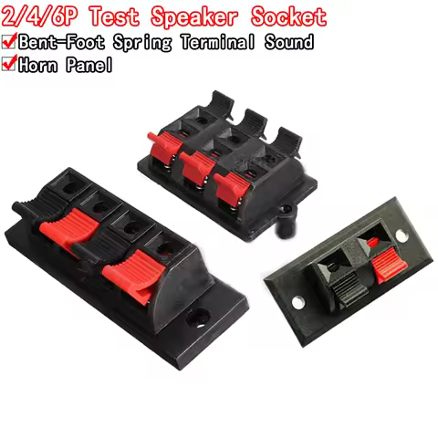 New 2 4 6 Way Spring Push Release Connector Speaker Terminal Strip Block